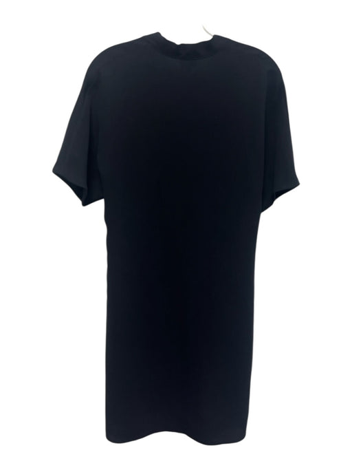 Vince Size XS Black Polyester 1/2 Dolman Sleeve V Neck Pleat Detail Dress Black / XS