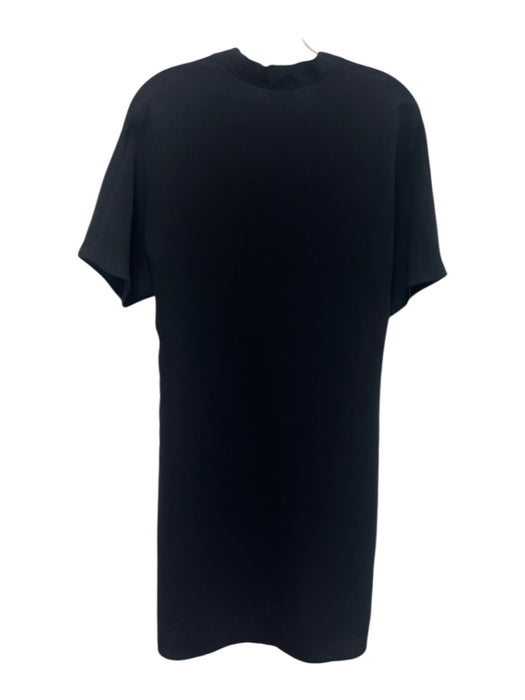 Vince Size XS Black Polyester 1/2 Dolman Sleeve V Neck Pleat Detail Dress Black / XS