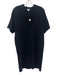 Vince Size XS Black Polyester 1/2 Dolman Sleeve V Neck Pleat Detail Dress Black / XS