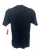 Helmut Lang Size XS Black Cotton Ribbed Knit Collared V Neck Short Sleeve Top Black / XS