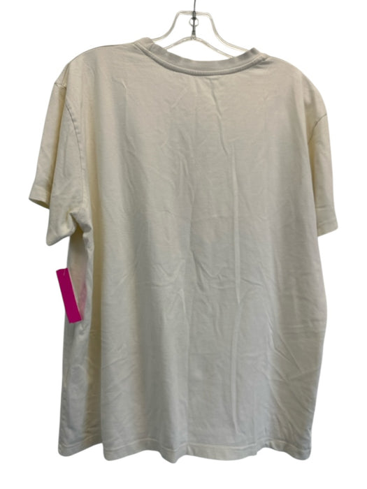 Gucci x Disney Size L Cream & Multi Cotton Graphic Logo Short Sleeve T Shirt Top Cream & Multi / L