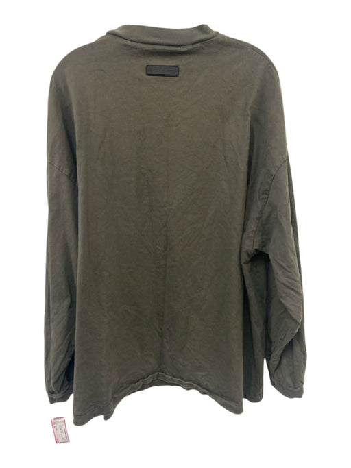 Essentials Size M Gray Cotton Solid Men's Long Sleeve Shirt Gray / M