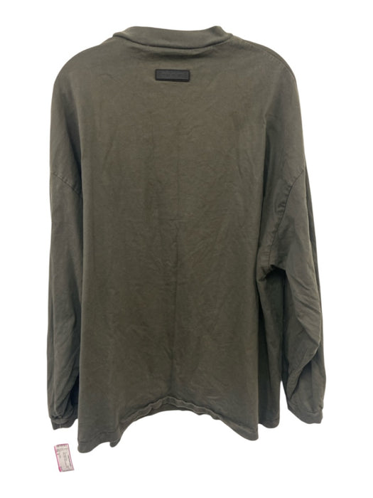 Essentials Size M Gray Cotton Solid Men's Long Sleeve Shirt Gray / M