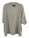 Essentials Size L Gray & Black Cotton Solid Men's Short Sleeve Gray & Black / L