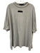 Essentials Size L Gray & Black Cotton Solid Men's Short Sleeve Gray & Black / L