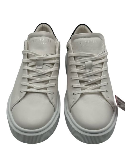 Ted Baker Shoe Size 9.5 White & Black Leather Solid Men's Shoes White & Black / 9.5