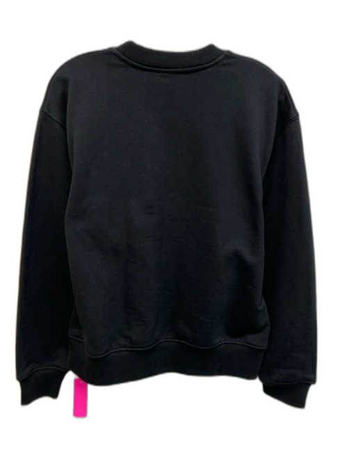 The Kooples Size M Black & White Cotton Blend Graphic Logo Pullover Sweater Black & White / M