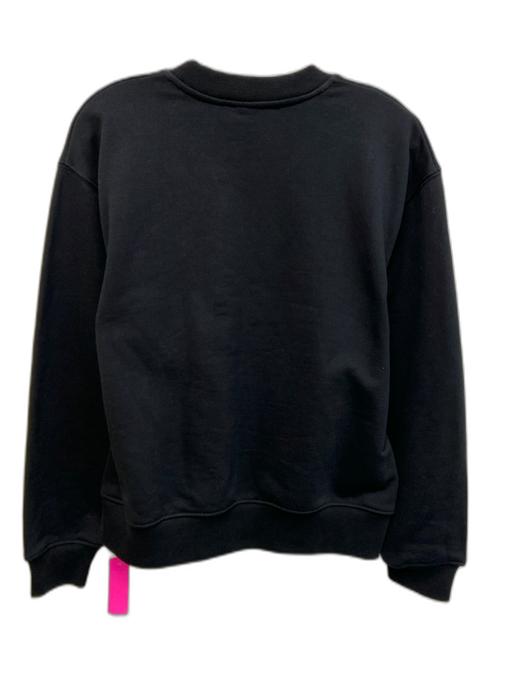 The Kooples Size M Black & White Cotton Blend Graphic Logo Pullover Sweater Black & White / M