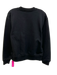 The Kooples Size M Black & White Cotton Blend Graphic Logo Pullover Sweater Black & White / M