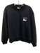 The Kooples Size M Black & White Cotton Blend Graphic Logo Pullover Sweater Black & White / M