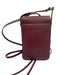 Tory Burch Burgundy Red Leather Logo Magnetic Flap Phone Bag Crossbody Bag Burgundy Red / One Size
