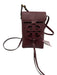 Tory Burch Burgundy Red Leather Logo Magnetic Flap Phone Bag Crossbody Bag Burgundy Red / One Size