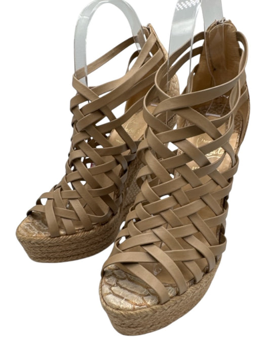 Christian Louboutin Shoe Size 38 Beige Leather Upper Snakeskin Back Zip Sandals Beige / 38