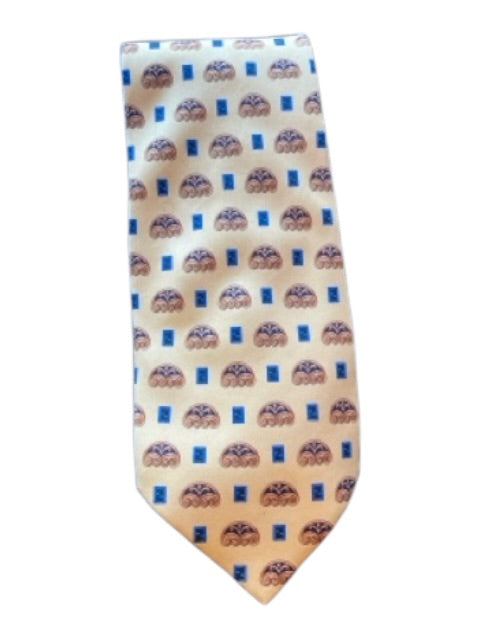 Fendi Yellow & Multi Silk Men's Tie Yellow & Multi