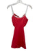 Free People Movement Size S Red & White Polyester Blend Contrast Trim Dress Red & White / S