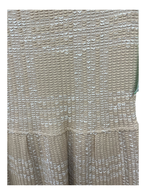 St. John Size 2 Beige Rayon & Wool Sleeveless Knit Back Zip Dress Beige / 2