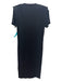 Frame Size XS Black Cotton Round Neck Sleeveless Shoulder Pads Midi Dress Black / XS