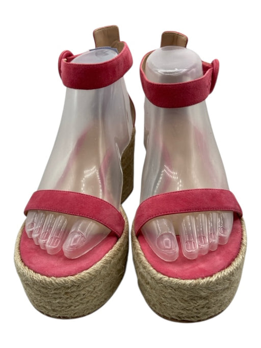 Gianvito Rossi Shoe Size 38 Pink & Beige Leather Upper Ankle Buckle Sandals Pink & Beige / 38