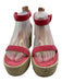 Gianvito Rossi Shoe Size 38 Pink & Beige Leather Upper Ankle Buckle Sandals Pink & Beige / 38