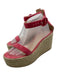 Gianvito Rossi Shoe Size 38 Pink & Beige Leather Upper Ankle Buckle Sandals Pink & Beige / 38