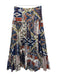 Cara Cara Size XS Navy Blue, White & Multi Cotton Abstract Print Paisley Skirt Navy Blue, White & Multi / XS