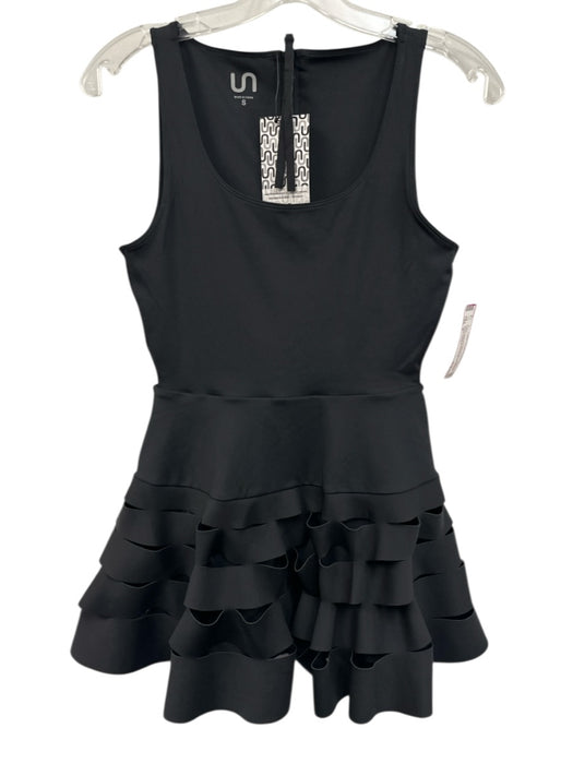 Urban Savage Size S Black Polyester Blend Sleeveless Cutout Detailing Dress Black / S
