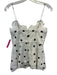 Pearl by Lela Rose Size 0 White & Black Polyester Spaghetti Strap Peplum Top White & Black / 0