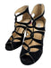 Jimmy Choo Shoe Size 39 Black Leather Upper Suede Caged Back Zip Sandals Black / 39