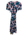 Diane Von Furstenberg Size 0 Pink & blue Cotton Blend Button Detail Floral Dress Pink & blue / 0