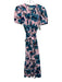 Diane Von Furstenberg Size 0 Pink & blue Cotton Blend Button Detail Floral Dress Pink & blue / 0