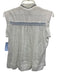 Rails Size XS White & Blue Cotton Embroidered Shirred Half Button Sleeveless Top White & Blue / XS