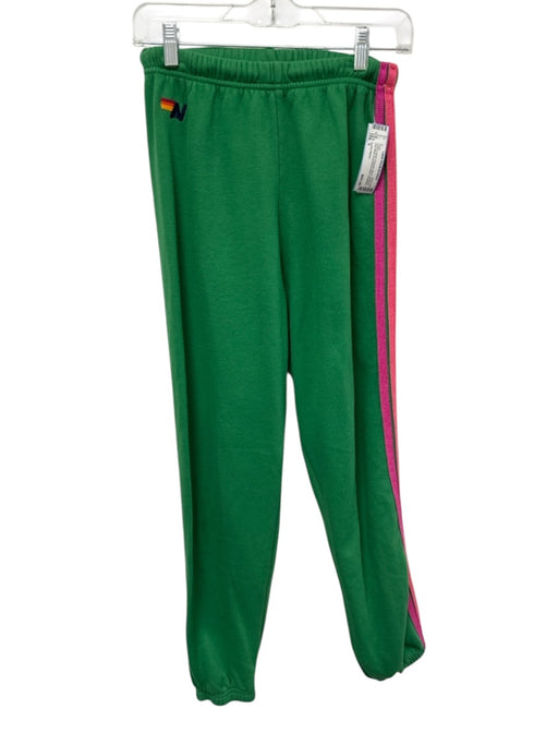 Aviator Nation Size S Green & Multi Polyester Blend applique Side Stripe Pants Green & Multi / S
