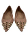 Valentino Garavani Shoe Size 37.5 Beige Leather Upper Rockstud Toe Cap Flats Beige / 37.5