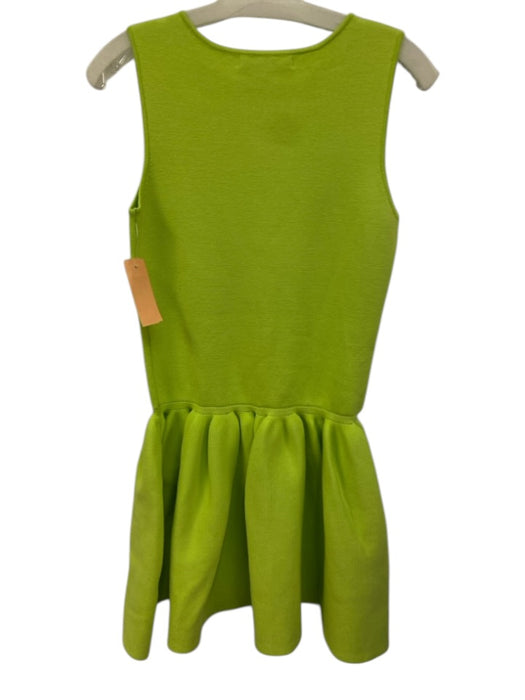English Factory Size XS Lime Green Viscose Blend Knit Sleeveless Puff Dress Lime Green / XS
