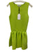 English Factory Size XS Lime Green Viscose Blend Knit Sleeveless Puff Dress Lime Green / XS