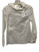 Prada Size 38 White Cotton Blend Long Sleeve foldover collar Knot Detail Top White / 38