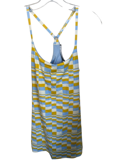 Outdoor Voices Size M Yellow & Blue Nylon Blend Built in bra Athletic Dress Yellow & Blue / M