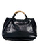 Kate Spade Black Leather Shiny Snap Closure shoulder bag Purse Black / Medium