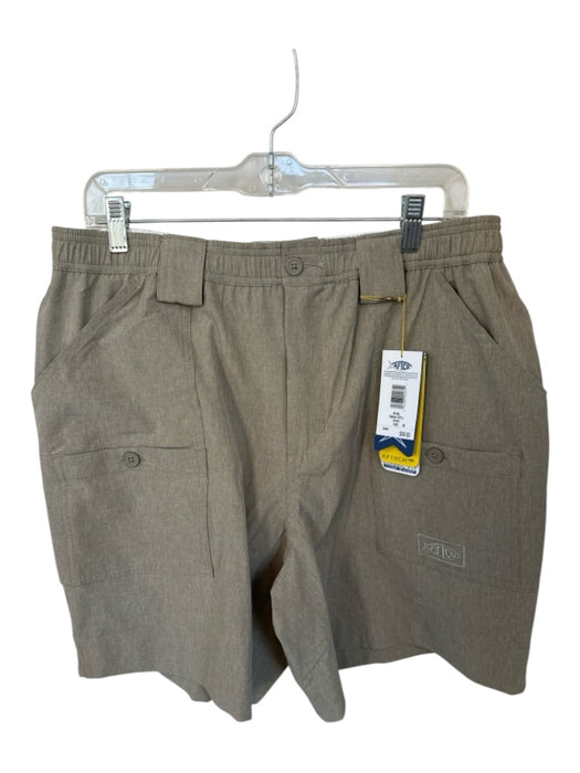 AFTCO NWT Size 36 Taupe Polyester Blend Cargo Pocket Athletic Men's Shorts Taupe / 36