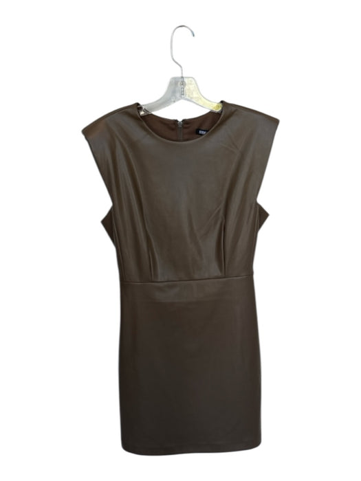Steve Madden Size 6 Brown Polyurethane Vegan Leather Sleeveless Mini Dress Brown / 6