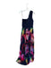 Xscape Size 6 Navy & Multi Polyester Blend Floral One Shoulder Pleated Maxi Gown Navy & Multi / 6