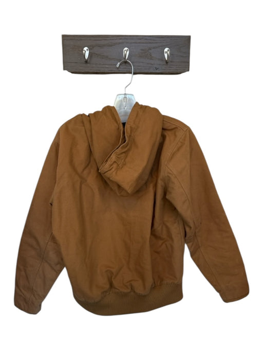 Carhartt Size L Brown & Black Canvas Hood Full Zip Zip Up Men's Jacket Brown & Black / L