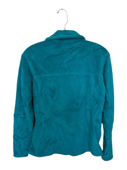 Patagonia Size S Teal Polyester Fleece Quarter Button Long Sleeve Pockets Jacket Teal / S
