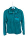 Patagonia Size S Teal Polyester Fleece Quarter Button Long Sleeve Pockets Jacket Teal / S