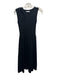 Ninety Percent Size XS Black Cotton Sleeveless Knit Asymmetric Dress Black / XS