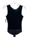 L'agence Size S Black Polyester Sleeveless Bodysuit Velvet Top Black / S