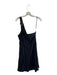 By Anthropologie Size Small Black Linen Blend One Shoulder Contrast Stitch Dress Black / Small