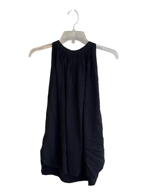 Helmut Lang Size Large Black Viscose Tie at Neck Sleeveless Flowy Top Black / Large