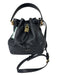 Marc Jacobs Black Pebble Leather Gold hardware Detachable Strap drawsstring Bag Black / Medium