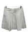 Derek Lam 10 Crosby Size 6 White Gray Cotton Side Zip Quilt Detail Pleated Skirt White Gray / 6